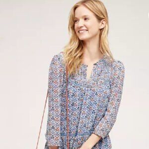 Anthropologie Holding Horses Betony Swing Dress Size 4 with Slip